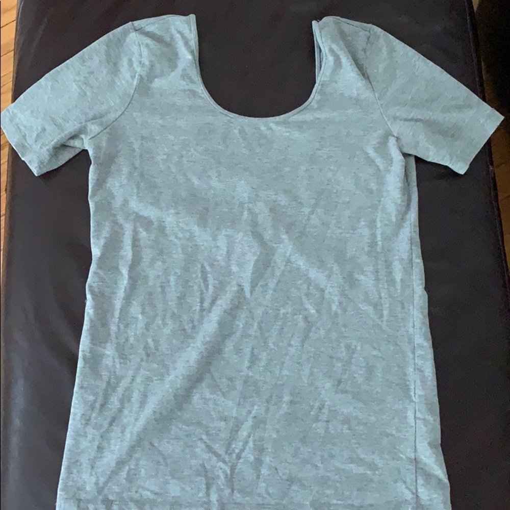 Gray right  scoop neck T-shirt